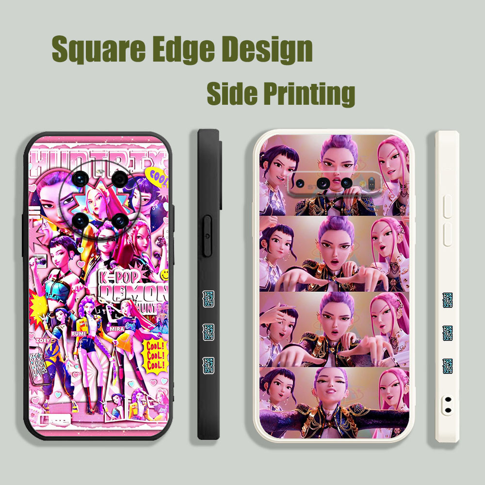 สําหรับOPPO A16E A16K A94 Reno7z 5G A55 A74 A57 2022 4G A17 Kpop Demon Hunters Rumi Zoey Miraสีชมพูส