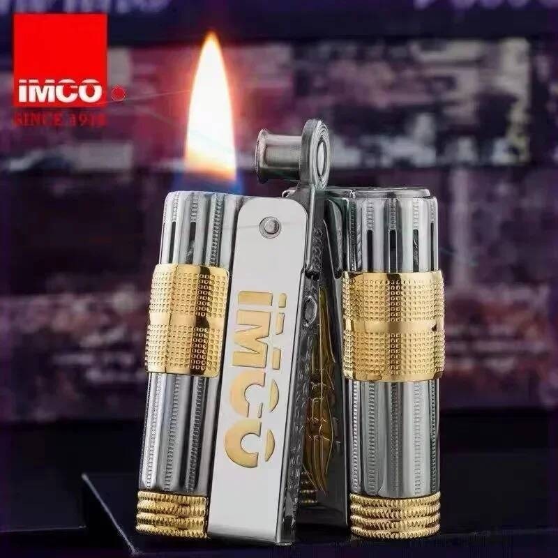 ไฟแช็กโลหะสแตนเลส IMCO 6700 รุ่นดั้งเดิม สไตล์เรโทร ใช้แก๊สโซลีนจากออสเตรีย พร้อมล้อเจียร ใช้เชื้อเพลิงน้ำมันก๊าด สำหรับ