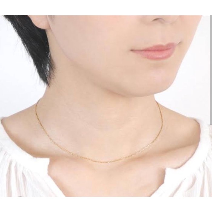 Carcar Chain 18k gold lightweight 17-18 inch 0.48 to 0.5 grams