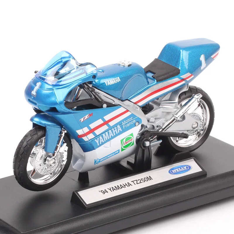 2024Welly 1:18 Scale 1994 Yamaha TZ250M Blue France Test Bike Racing 1 รุ่น Diecasts & Toy Vehicl