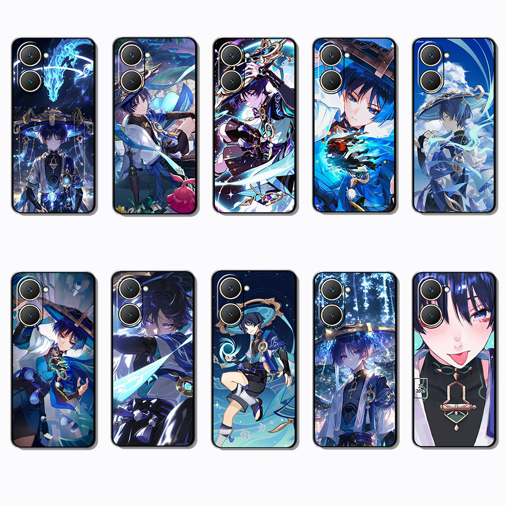เคสโทรศัพท์สีดําแฟชั่นสําหรับVivo Y03 Y30T Y18 Y18S Y18E T3 Z9 lite Y37M Scaramouche caseg