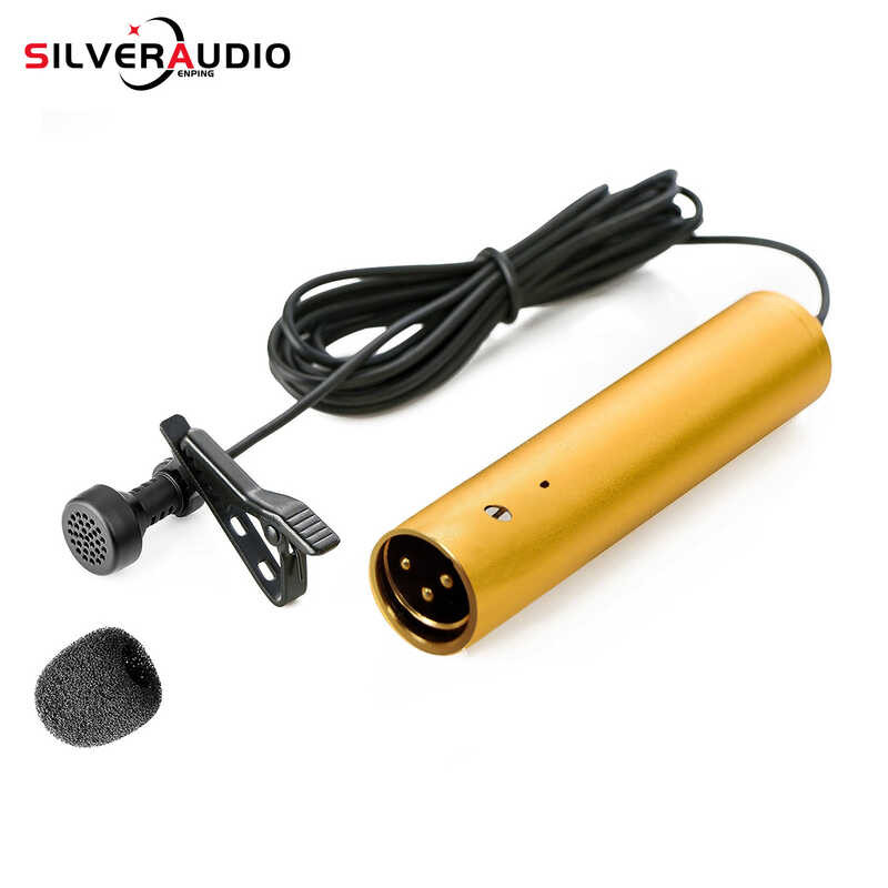 GAM-6 Professional Cardioid XLR ไมโครโฟนคอนเดนเซอร์แบบหนีบเสื้อพร้อมไมโครโฟน 8.3 มม. 48V หลอดโทรศัพท