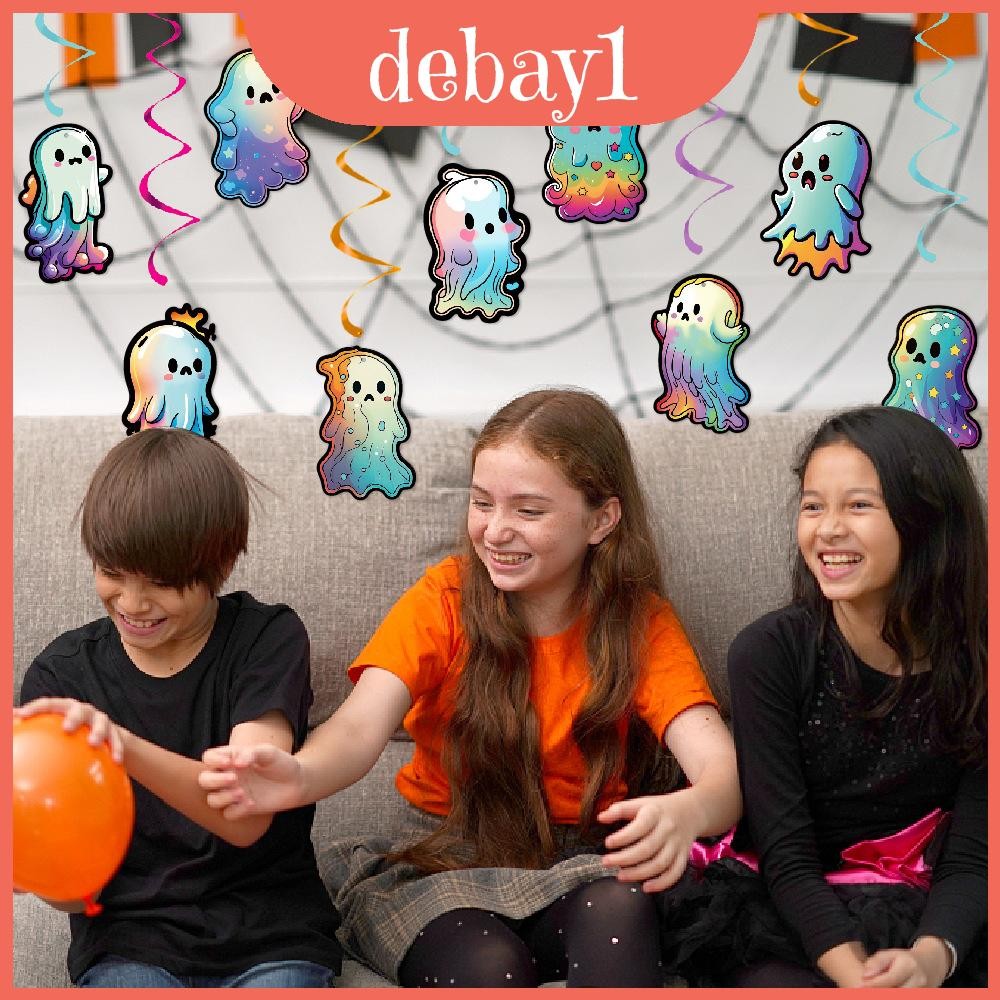 ของตกแต่ง Halloween พร้อมแบนเนอร์กระดาษและเกลียวแขวน สำหรับปาร์ตี้ Night Fright