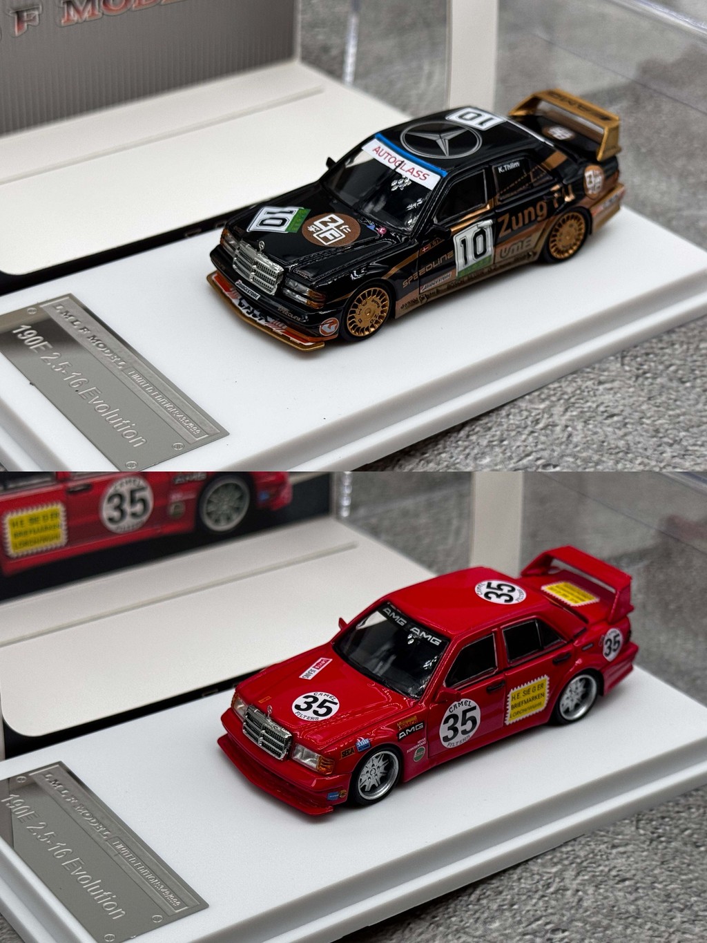 LMLF รุ่น 164 190E EVO2.5 โมเดลรถอัลลอย Camel Cup Painting Alloy Collection Model