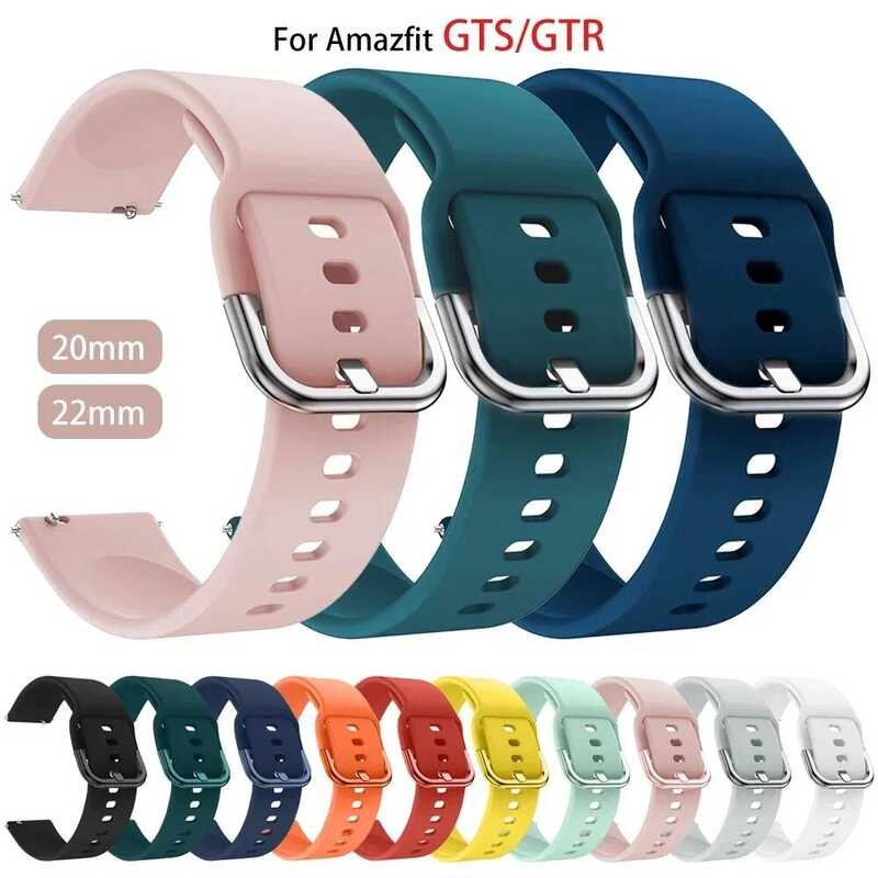 C 20Mm/22Mm Band For Amazfit G/2/2E/3/4 G2 Mini/Gtr 4/3/Pro/47Mm/Gtr2/2E/Stratos 2/3 Silicone Brace