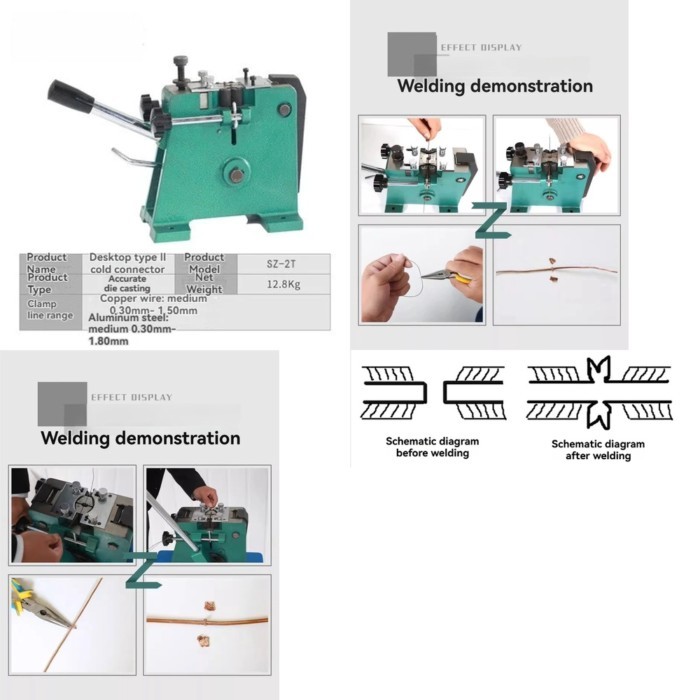 Cold Welding Pliers for SZ-2T Aluminum Enameled Wire Connector Copper Wire Crimping Tool for Electr