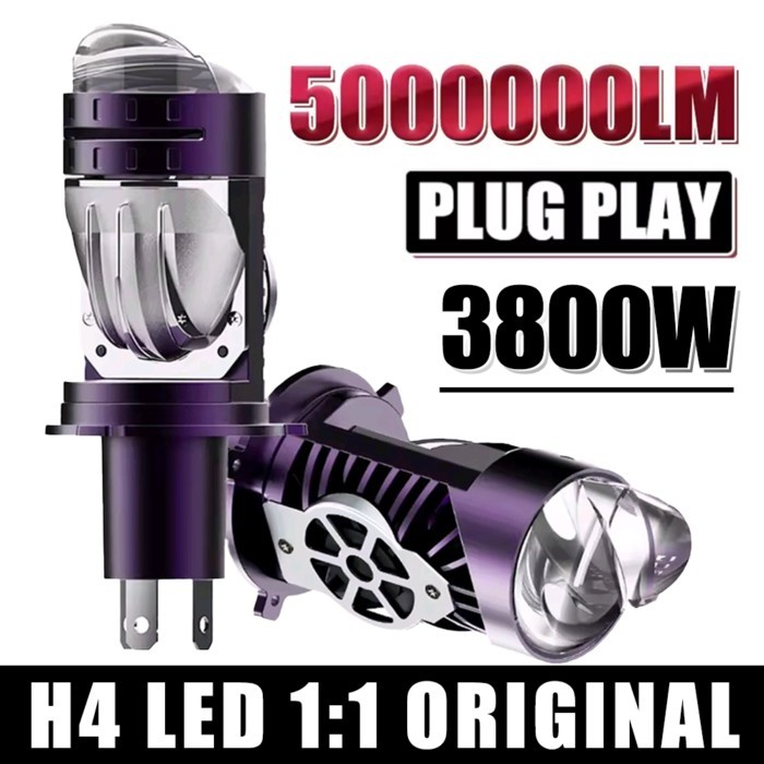 New LED Headlight Bulb Projector H4/9003/HB2 Canbus Super Bright LED 3800W 5000000LM 6500K Hi/Low B