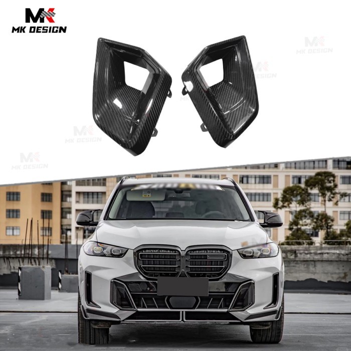 Dry Carbon Fiber Front Air Intake Vents Cover for BMW X5 G05 G18 LCI 2023-IN Front Air Ducts Body K