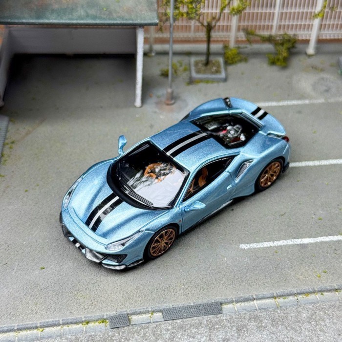 TOC Fumei 1: 64 Pista 488 Pista Supercar โมเดลรถโลหะผสม