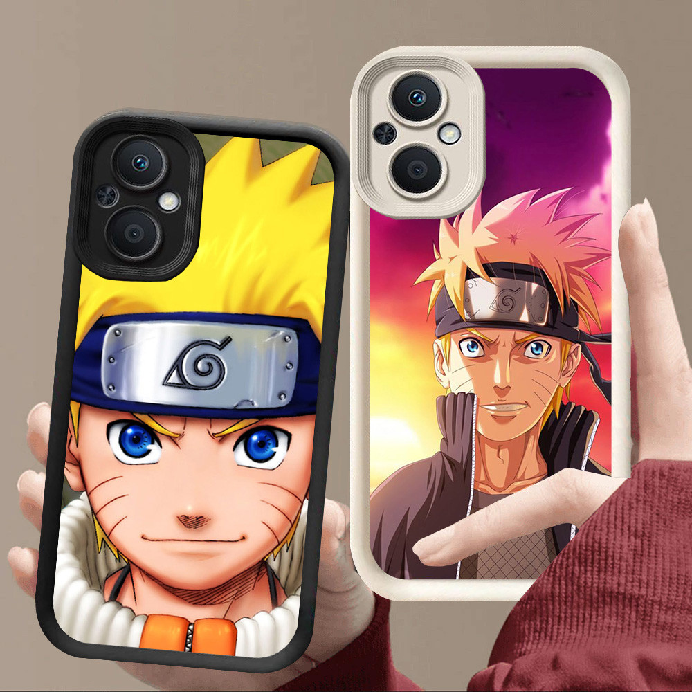 R92 Naruto Casing สําหรับ OPPO Reno 8Z 7 7Z 8 Lite 5G สีดําและสีขาว