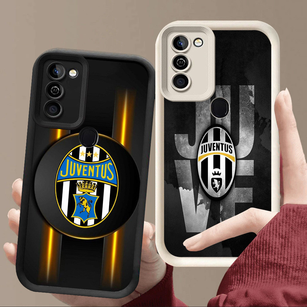 R8 J-JuventusFC Casing สําหรับ Infinix HOT 10 12 11 Play สีดําและสีขาว