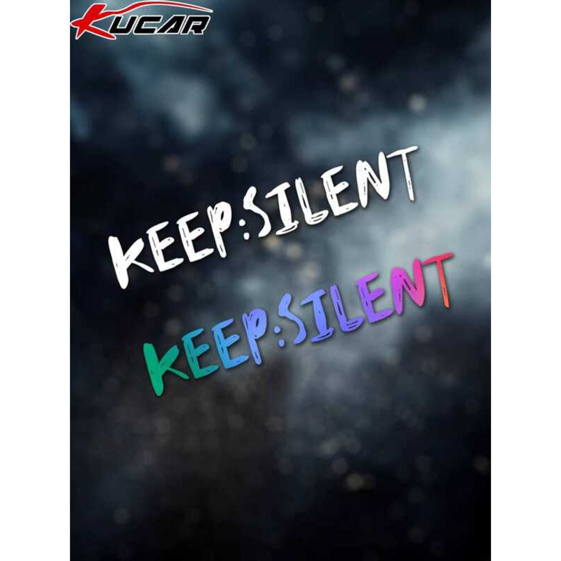 Keep silent Street Wear สติกเกอร์กระจกด้านหลังรถสามเหลี่ยมหน้าต่างตกแต่งกันน้ํา lingorm สติกเกอร์รถ 