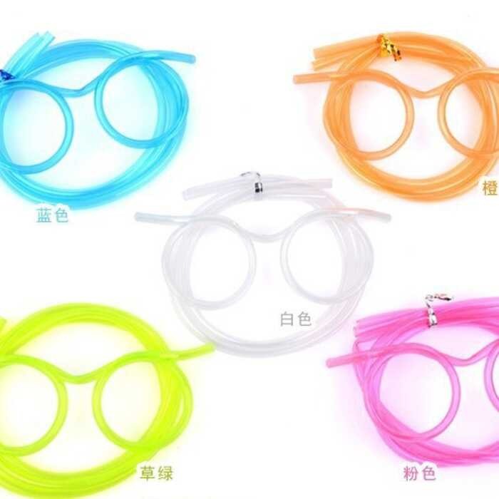 Creative Fun Glasses Straws Crazy Funny Art Straws Party Straws 22g