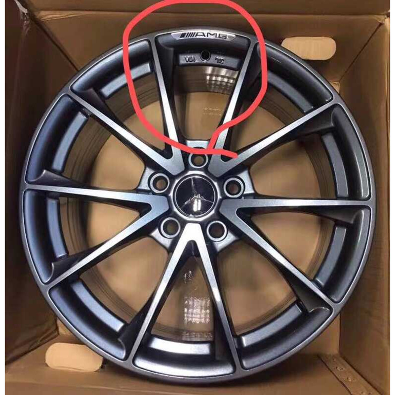 Mercedes-Benz AMG สติกเกอร์ล้ออลูมิเนียมล้อตกแต่ง Strip AMG Patch AMG สติกเกอร์ตัวอักษรป้ายรถดัดแปลง