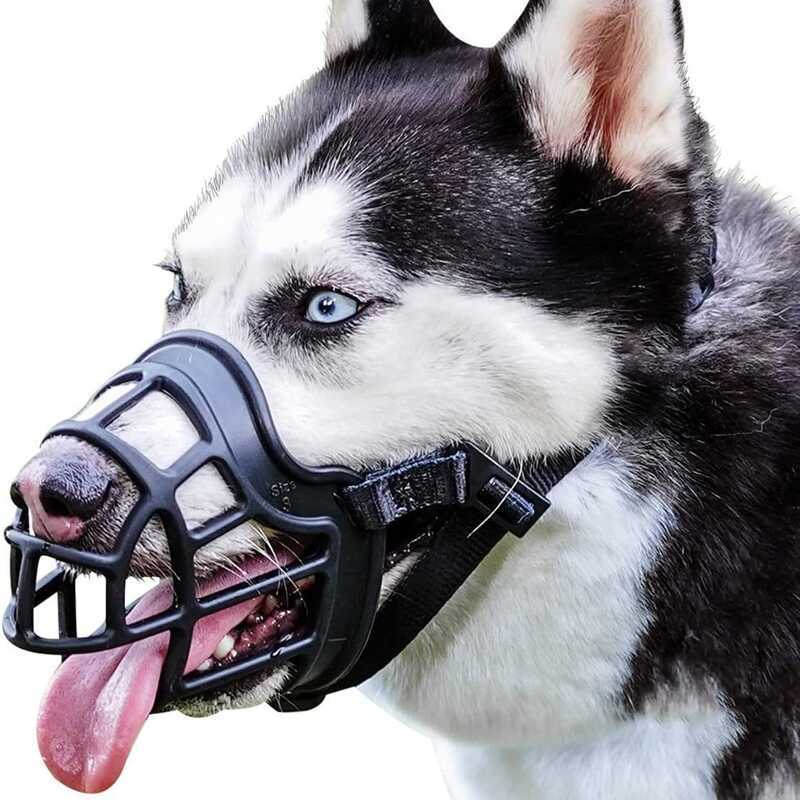 Dog Muzzle Outing Anti-Licking Anti-Bite Pet Dog Muzzle Rubber Dog Mask