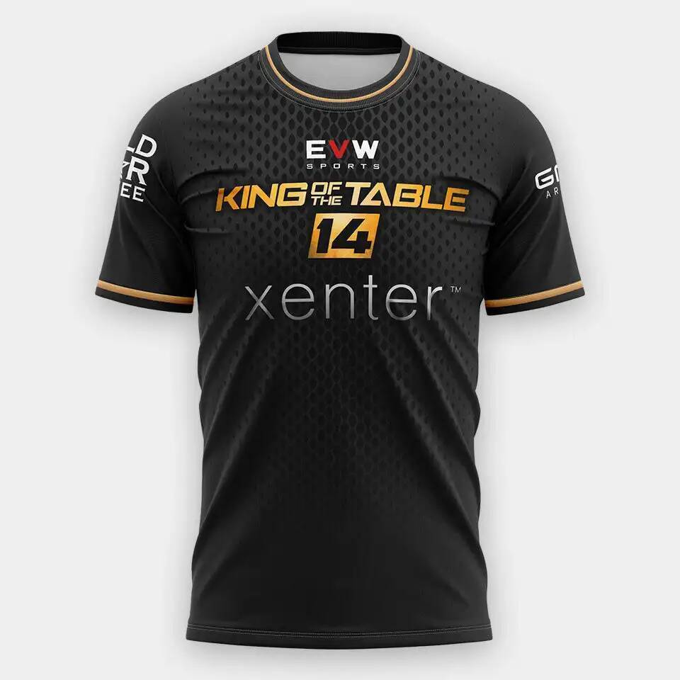 King of the Table 14 Arm Wrestling Jersey EVW กีฬา KOT14 ผู้ชายการแข่งขันเสื้อยืด Quick Dry Professi