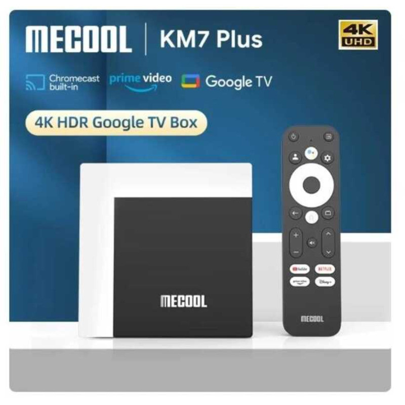 ▥ [ของแท้]Mecool Km7 PLUS Netflix Box 2Gb16gb Android Smart TV 11 Google Certified 4K Amlogic T
