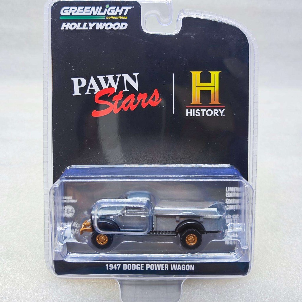 แสงสีเขียว 1: 64 Hollywood Series 42 Classical Star-1947 Dodge Power รถบรรทุกเคลือบเงา Out of Print 