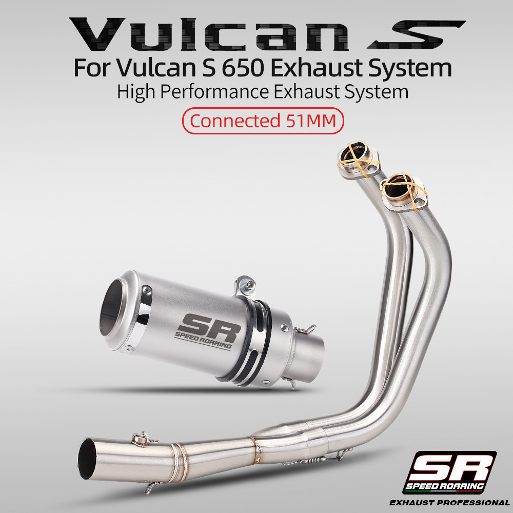 ท่อไอเสียรถจักรยานยนต์ดัดแปลงท่อลิงค์ด้านหน้าสําหรับ Vulcan S650 650s 650 S VN650 Pit Bike Elbow ระบ