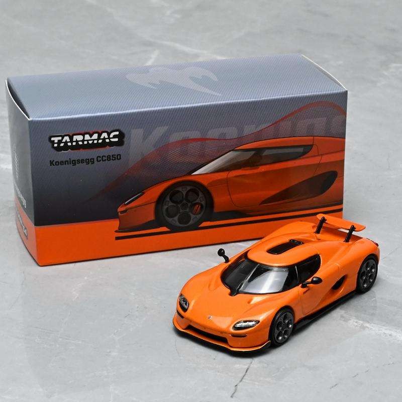 Tarmac Works 1: 64 Koenigsegg Koenigsegg CC850 โมเดลรถอัลลอย สีส้ม