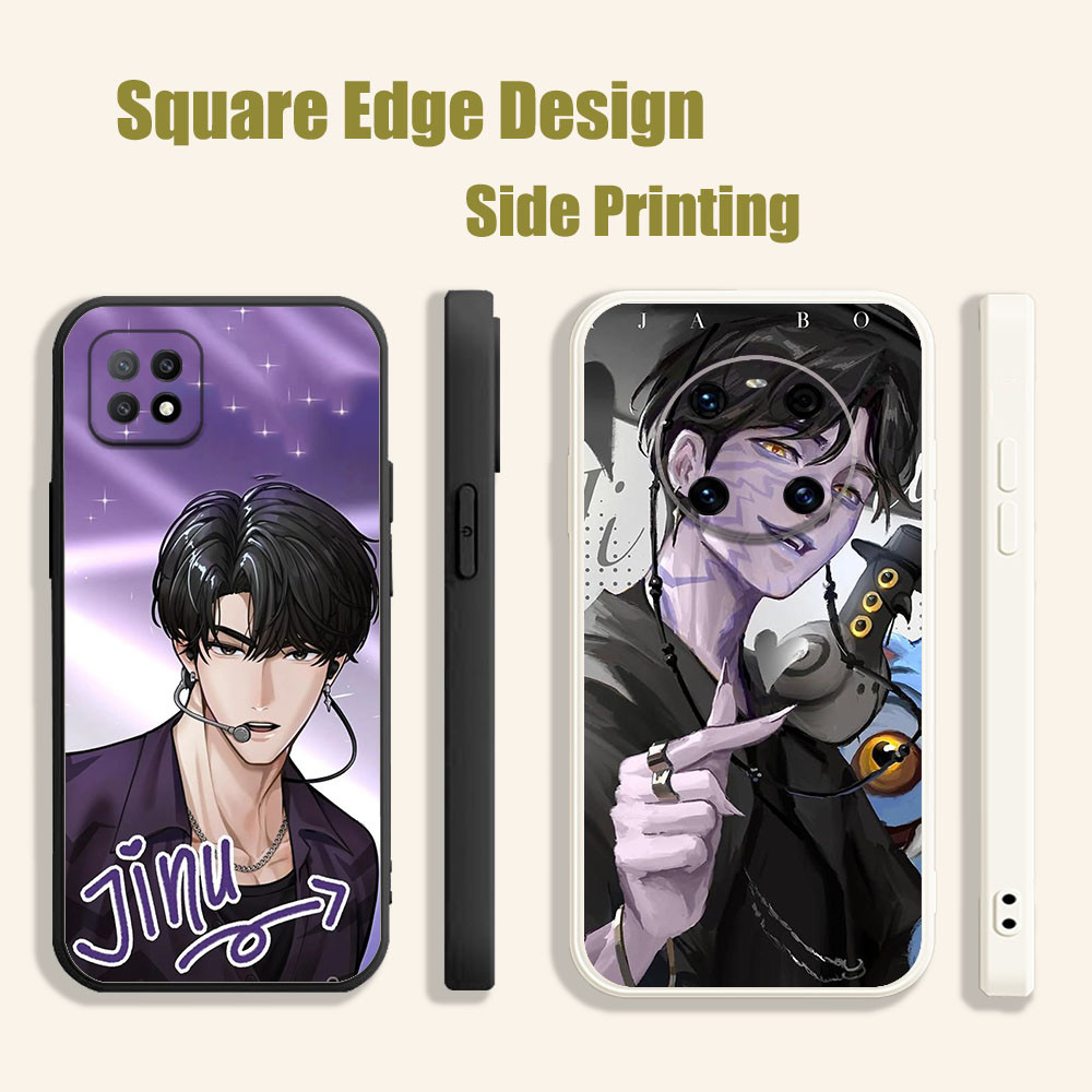 ปลอกสําหรับ OPPO Reno6 Reno 7 7z 5K A16E A16K A94 jiu Saja ชาย kpop นักล่าปีศาจ BOD01 เคสโทรศัพท์ขอบ