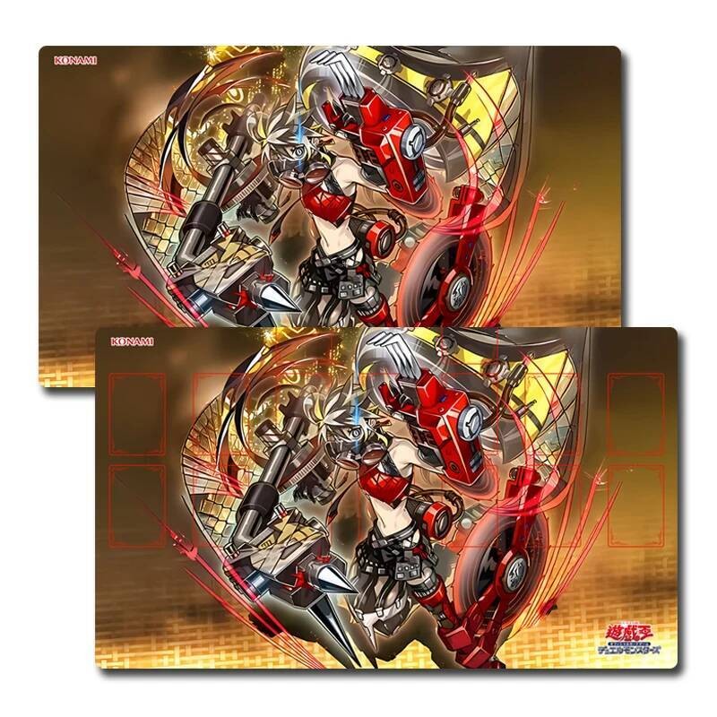 Yugioh Killer Tune Red Seal Play Mat Yu-Gi-Oh!TCG OCG Trading Card Games Mat Duel Plate Rubber Card 