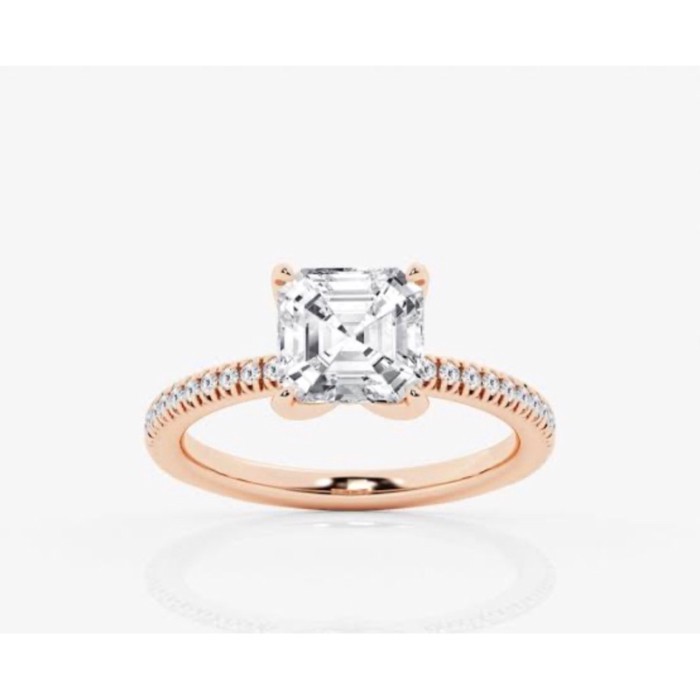 CVD Diamond Solitaire Ring แหวนเพชรแท้ ทองคำ 9K 1.00 ct HPHT Lab Grown Diamond น้ำ 100 (DEF) VVS-VS