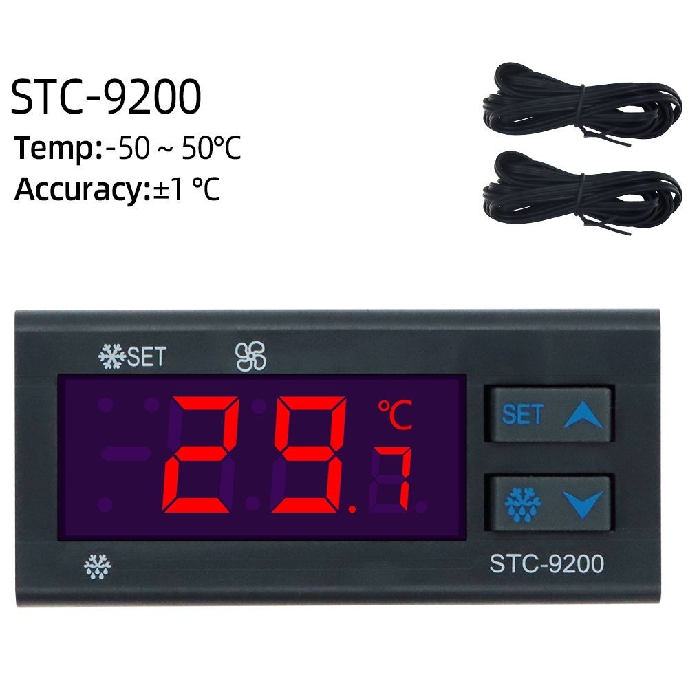 STC-9200 Thermostat Thermoregulation Controller เครื่องทําความเย็น Defroster Dual Sensor