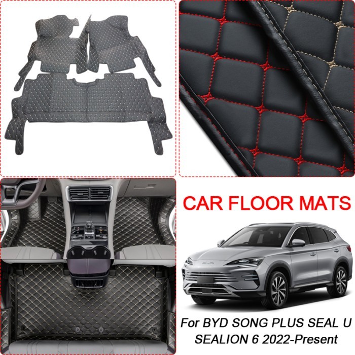 Car Floor Mat 3D Full Surround For BYD SONG PLUS SEAL U SEALION 6 2022-2025 Protect Liner Foot Pad