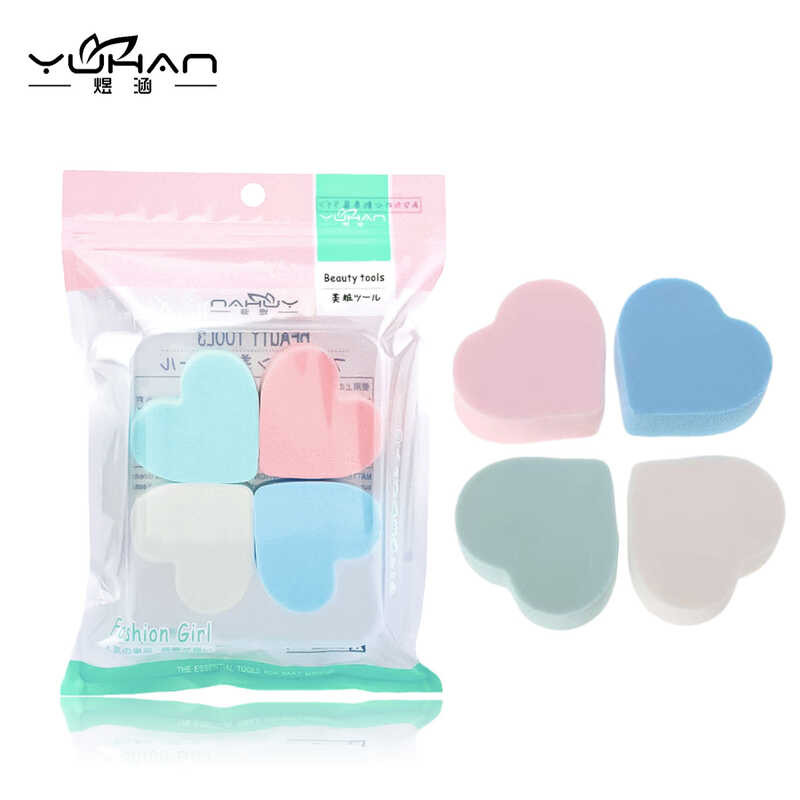 YUHAN YUHAN Boxed Beauty Egg Skin-Friendly Cushion Puff ฟองน้ําแต่งหน้ารูปหัวใจเปียกพัฟแห้ง Y0112
