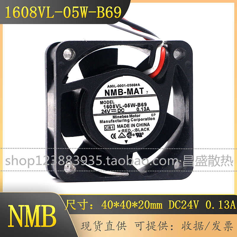 NMB 1608VL-05W-B69 A90L-0001-0566#A 24V 0.13 A 4CM Fenaco Fan wangc2