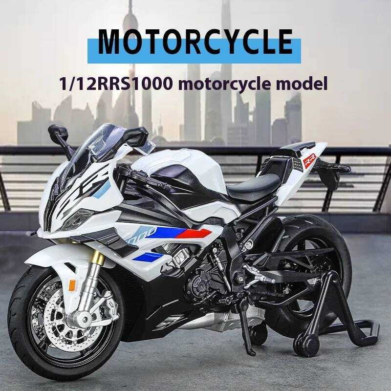 C 1/12 RR S1000 Alloy Motorcycle Simulation Motorcycle Model Trendy Toy Collection Ornaments Boys T
