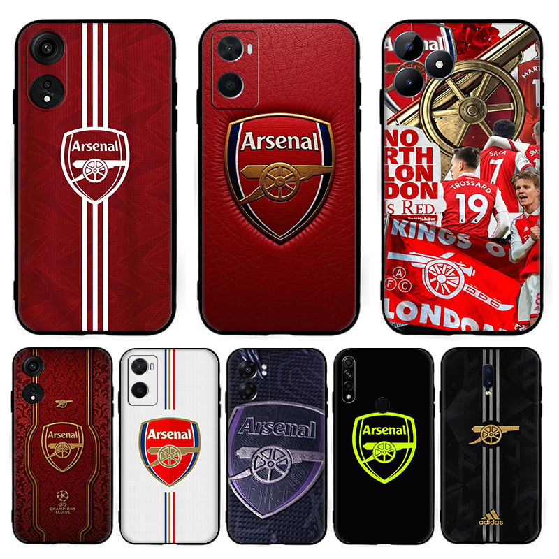 สําหรับ OPPO R9 F1 Plus R9S Reno 2 2Z 2F 3 4 Pro 5 5F Lite 5K Arsenal ปลอก 6Y18 สีดํา TPU ซิลิโคนนุ่