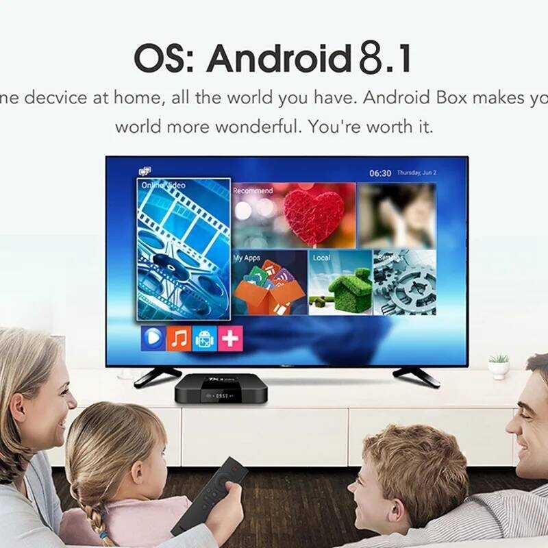 ▥ Android 8.1 Tx3 มินิสมาร์ททีวีกล่อง Amlogic Rk3228a Quad-Core 2Gb 16Gb 2.4G Wifi 1080P 4K สํา