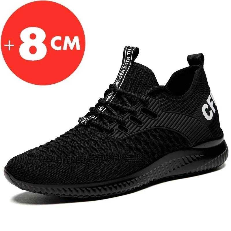 C New 2024 Sneakers Man Elevator Shoes Height Increase Shoes For Men Insoles 8Cm Sports Heightening
