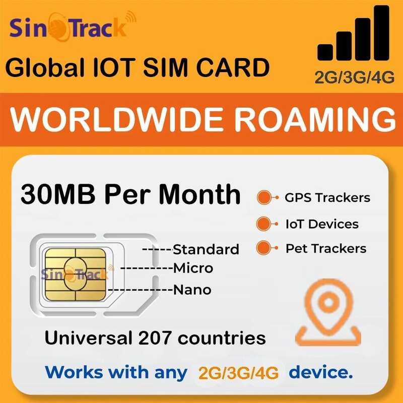 SinoTrack Global M2M 1 ปี 2G 3G 4G 30MB ต่อเดือนสําหรับ GPS Tracker ติดตาม Dev สมาร์ท lOT ซิมการ์ด S