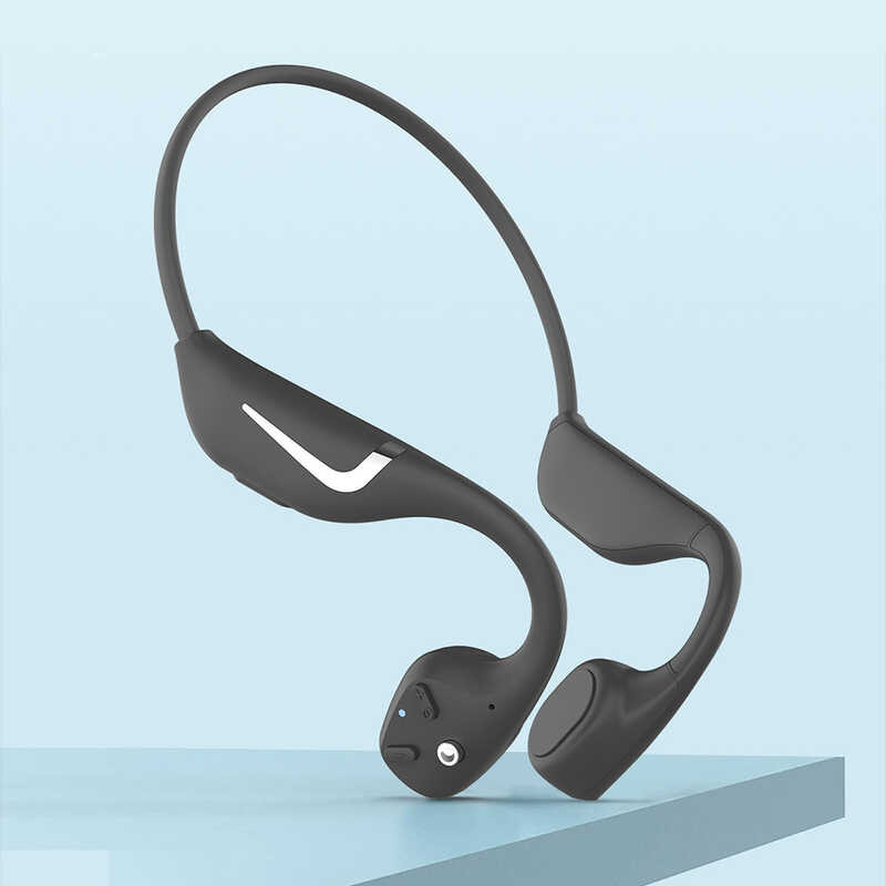 ชุดหูฟังบลูทูธการนํากระดูกจริงการนํากระดูกชุดหูฟังกีฬาไร้สาย RGB Light Night Running กันน้ํา IPX7 ชุ