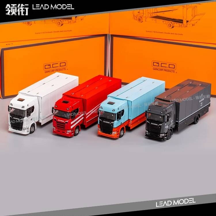 |รถบรรทุกหนัก Scania Scania S730 GCD 1/64 Double Layer Flying Wing Transport Trailer Model
