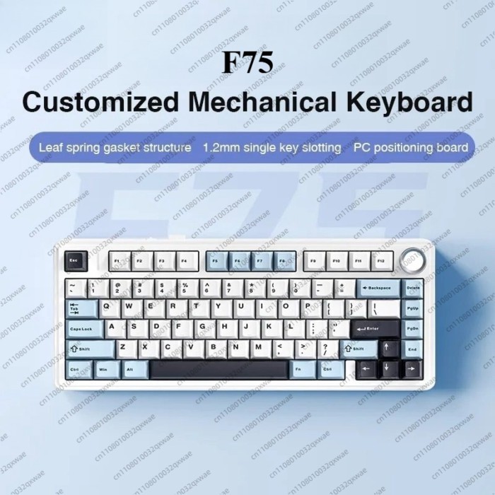 AULA F75 Three Mode Wireless Mechanical Keyboard Bluetooth Type-C Hot Swap Gasket NKRO Custom RGB W