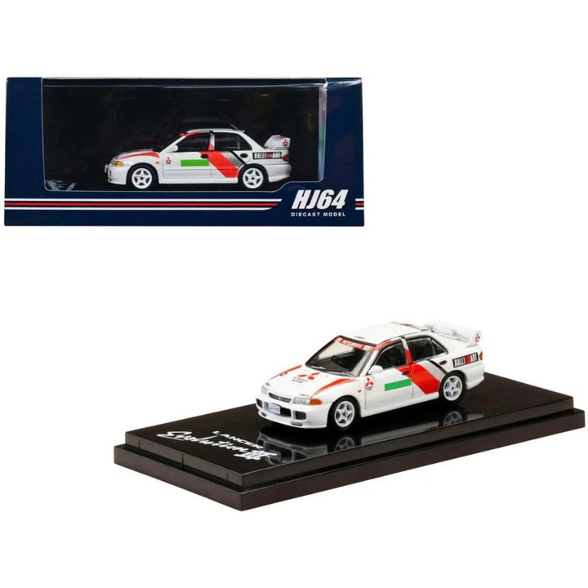 Hobby japan 1: 64 Mitsubishi LANCER LANCER RS EVO3 Rally โมเดลรถโลหะผสม Out of Print Car Model