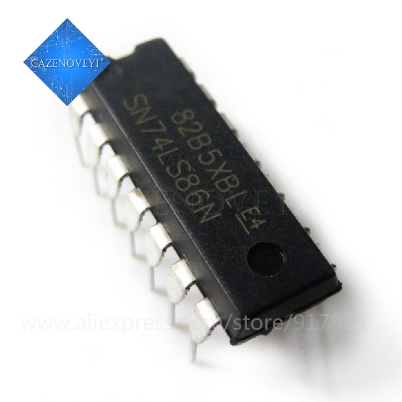 10 ชิ้น HD74LS86P HD74LS86 SN74LS86N 74LS86 DIP ชิปใหม่ IC