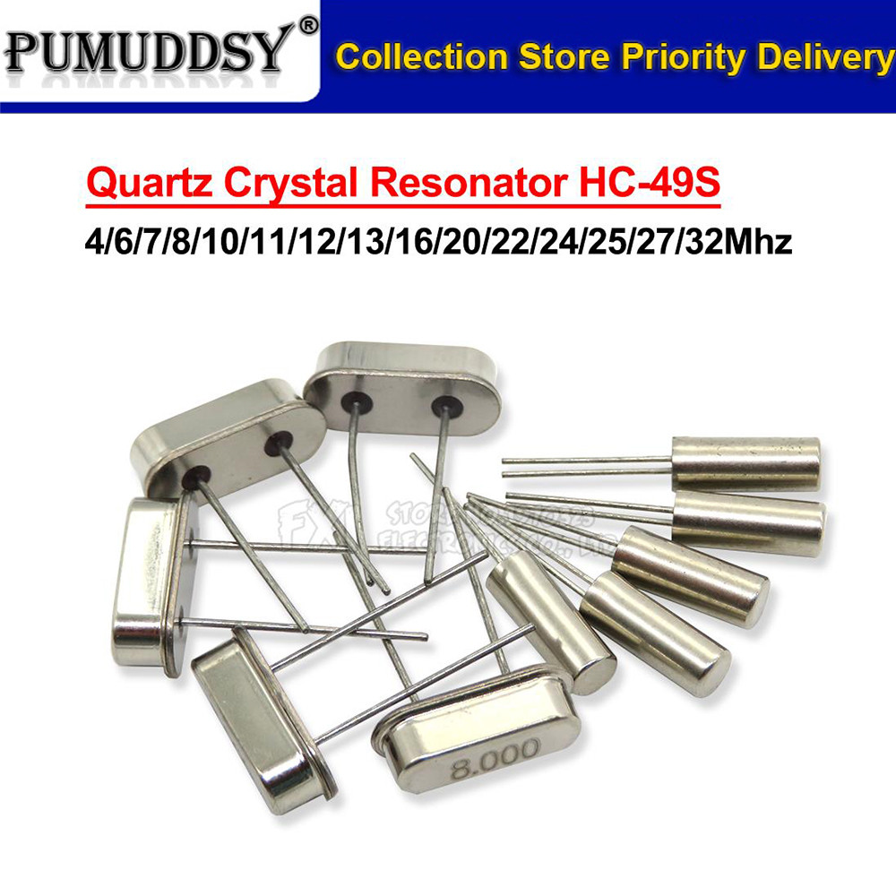 200PCS 4Mhz 6Mhz 8Mhz 12Mhz 16Mhz 20Mhz 24Mhz 32.768K 2*6 32.768K 3*8 Quartz Crystal Resonator Passi