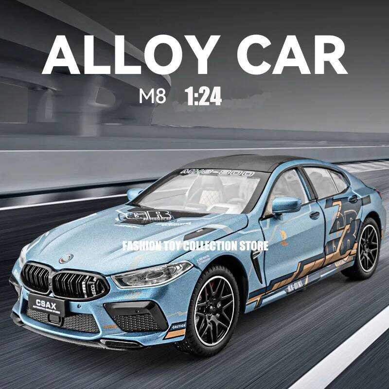 C C 1:24 BWM M8 Fast & Furious Alloy Car Model Diecasts Toy With Sound And Light Vehicles Decoratio
