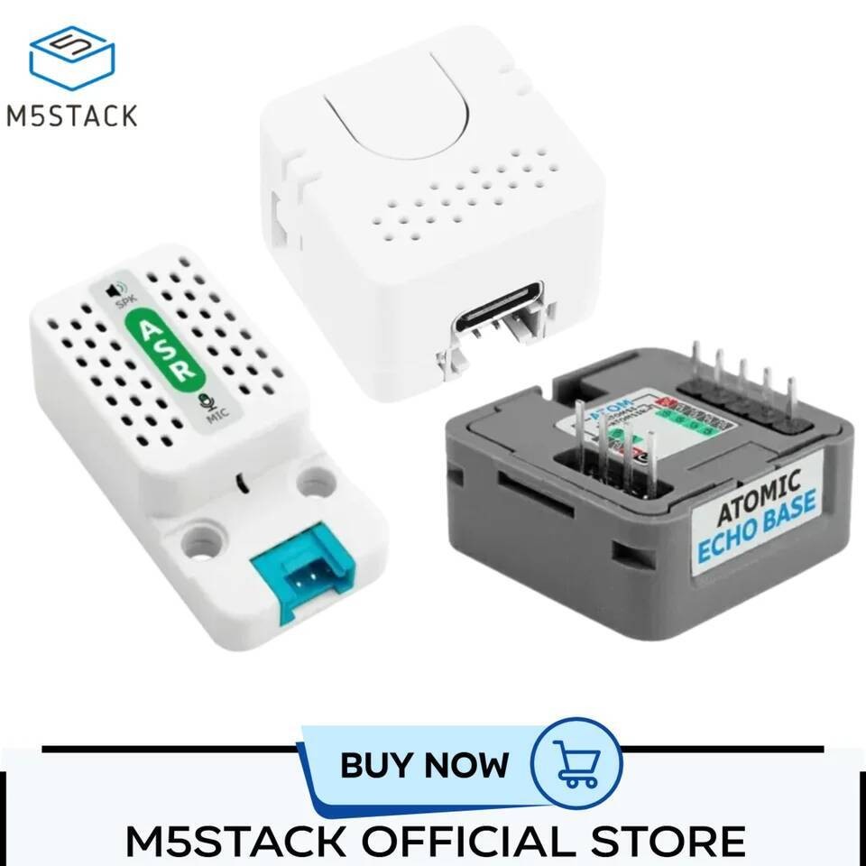 M5Stack อย่างเป็นทางการ ATOM Echo หรือฐาน ASR ESP32 โปรแกรมสมาร์ทลําโพง Development Board Kit สําหรั