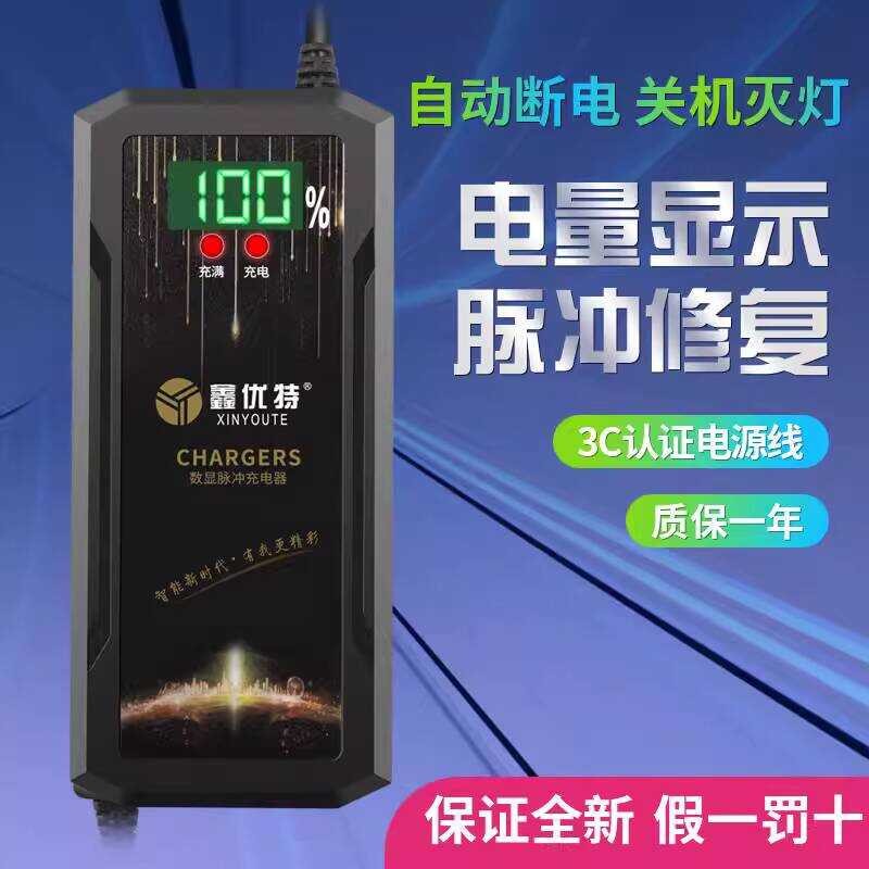Smart Shutdown Electric Battery Car Charger 48V12Ah60V20Ah72V30Ah96V Universal ปิดอัตโนมัติ