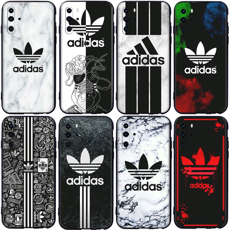 F69 ไอเดียแบรนด์อินเทรนด์ Adidas สําหรับ Huawei Y6 Y7 Y9 Prime TPU Spot เคสอ่อนพลาสติกสีดํา