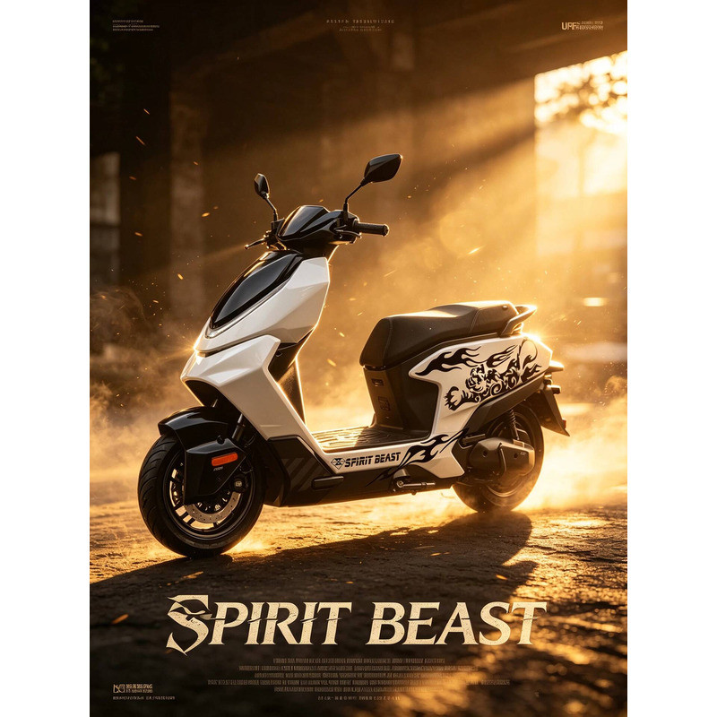 Spirit Beast เหมาะสําหรับสติกเกอร์รถยนต์ไฟฟ้านิวเคลียร์มากกันน้ําไม่ฉีกขาดทั้งรถดึงดอกไม้พิมพ์