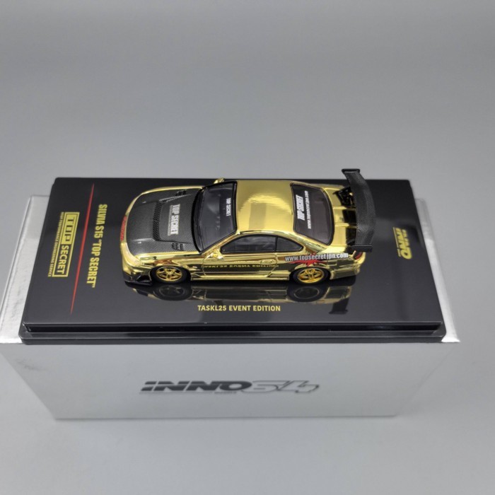 INNO นิทรรศการมาเลย์จํากัด Nissan S15 TOP SECRET โมเดลรถโลหะผสมทอง