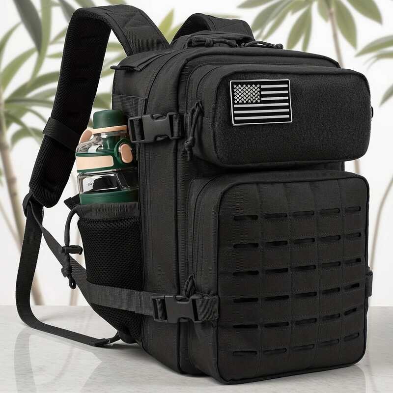 C C 25L Tactical Backpack Outdoor Fiess Backpack MOLLE Backpack Women's/Men's Hiking Survival Backp