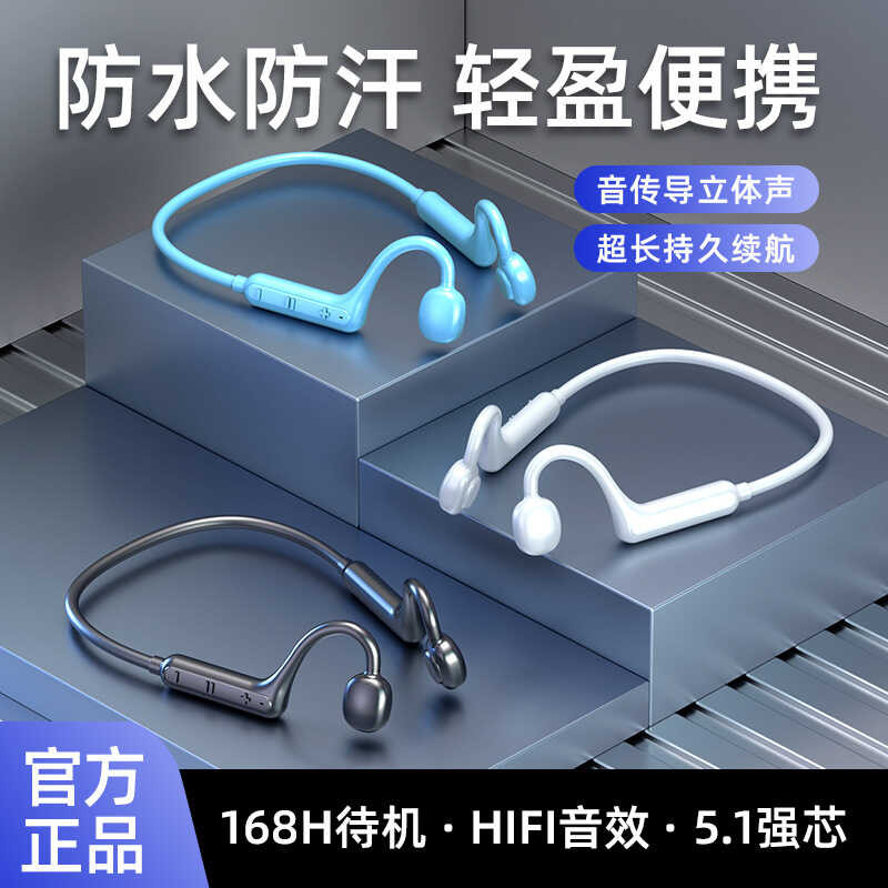 K KS15 Bone Conduction ชุดหูฟังบลูทูธคอแขวนกีฬาไม่ชนิดใส่ในหู Air Conduction ชุดหูฟังสเตอริโอของขวัญ